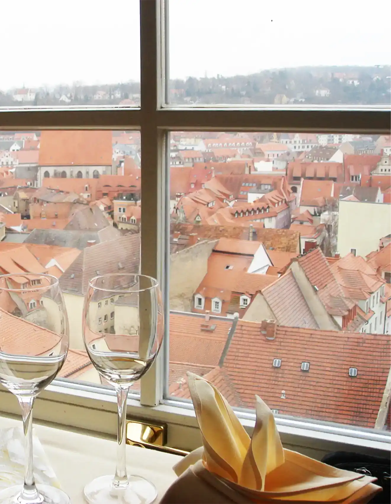 マイセン市の赤い屋根の風景