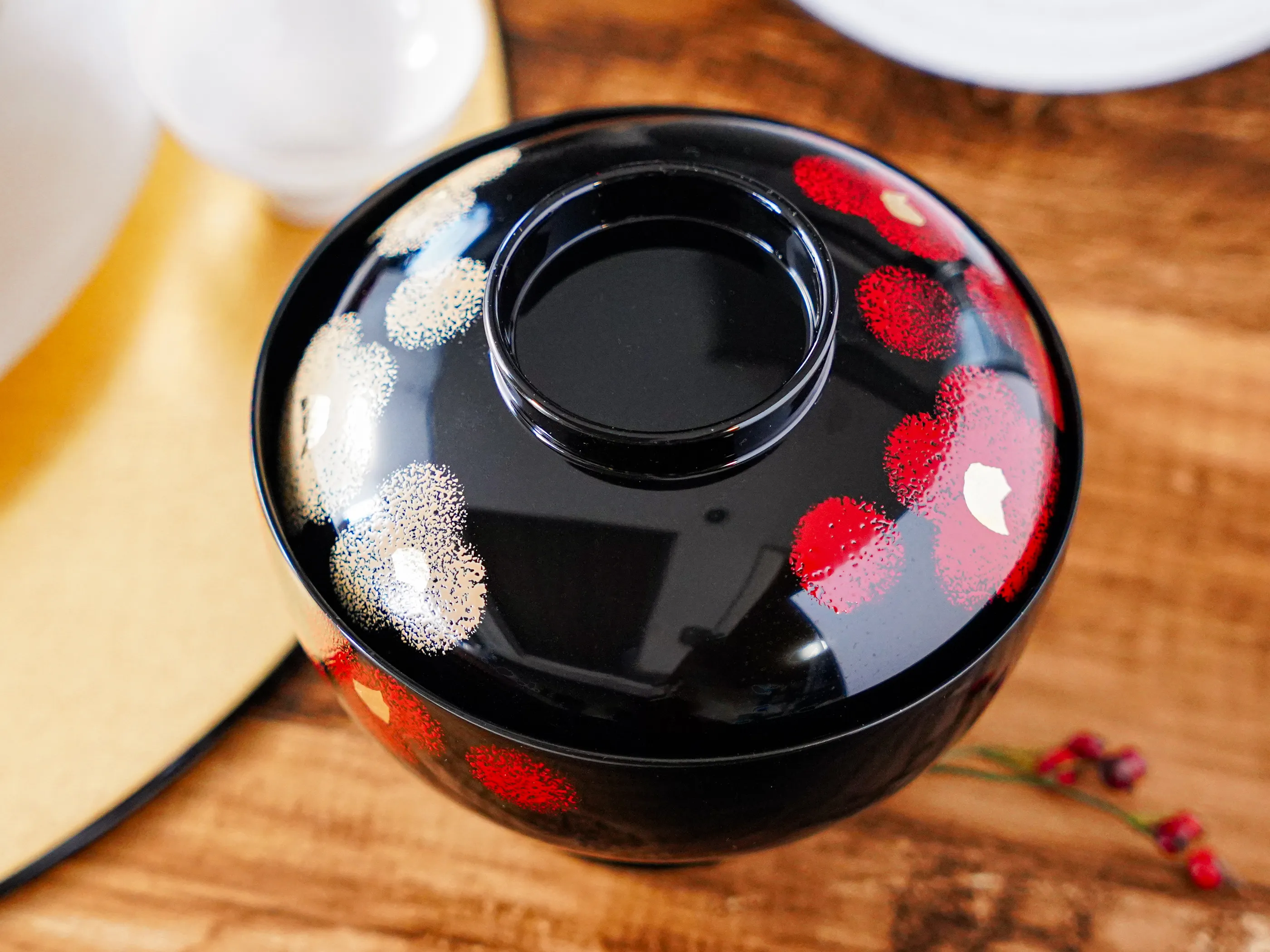 クリスマスのテーブルデコレーションの画像