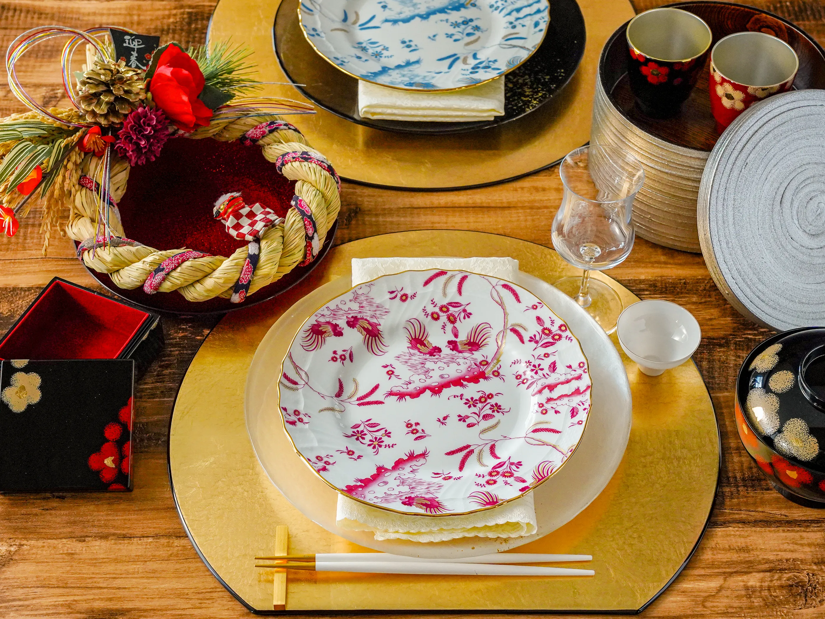 クリスマスのテーブルデコレーションの画像