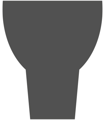 ワングリ型のシルエット