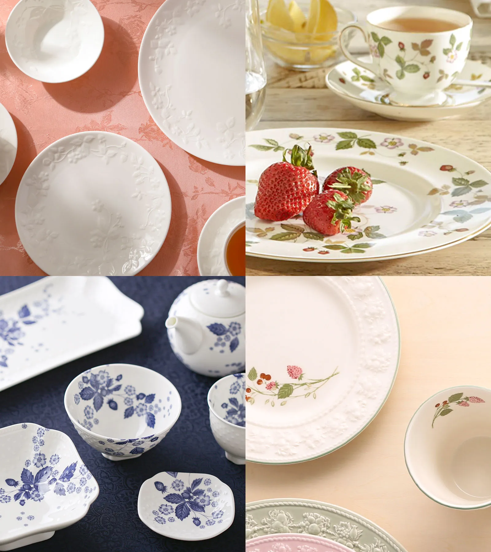 いちご柄のブランド食器を集めました「ストロベリー コレクション
