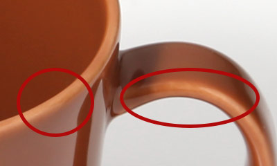 ※4　釉薬特性によるエッジの濃淡