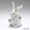 リヤドロ 花飾りの白ウサギ4 06100