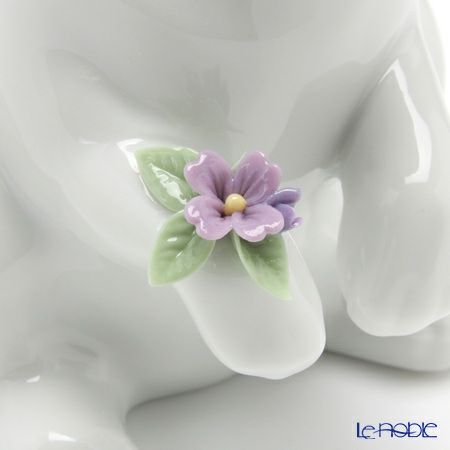 リヤドロ 花飾りの白ウサギ4 06100