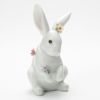 リヤドロ 花飾りの白ウサギ4 06100