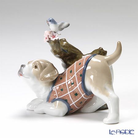 リヤドロ 桜の咲く頃 仔犬 8381