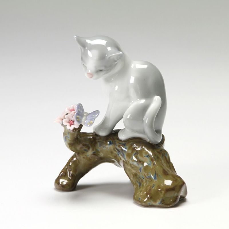 リヤドロ 桜の咲く頃 仔猫 8382