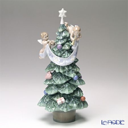 リヤドロ 天使からのプレゼント （クリスマスツリー28cm） 8403
