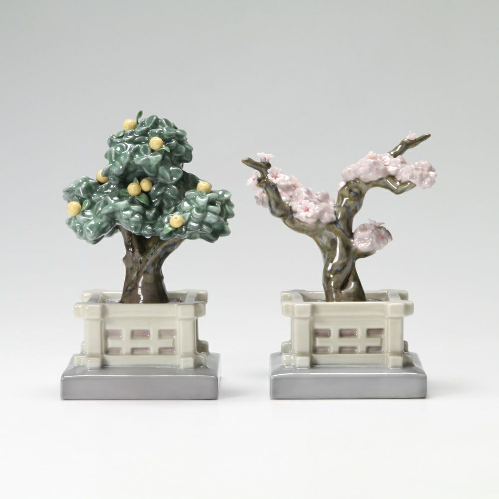 リヤドロ 桜・橘2点セット 08455
