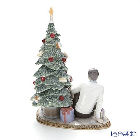 リヤドロ ふたりのクリスマス （クリスマスツリー） 08665 台座付