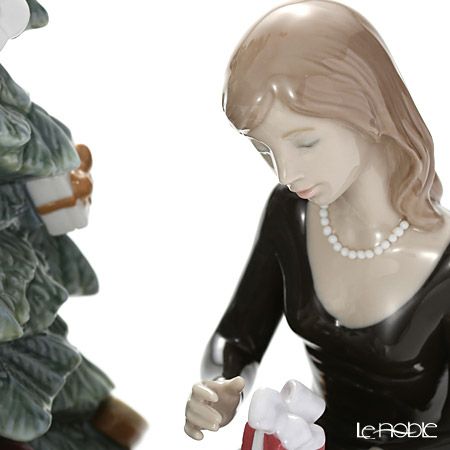 リヤドロ ふたりのクリスマス （クリスマスツリー） 08665 台座付