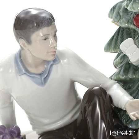 リヤドロ ふたりのクリスマス （クリスマスツリー） 08665 台座付