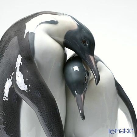 リヤドロ ペンギンの親子 08696
