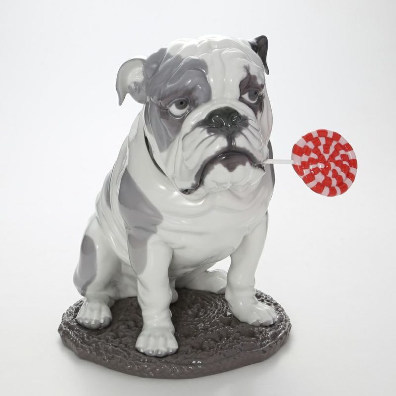 リヤドロ Bulldog with Lollipop ブルドッグとペロペロキャンディ 09234