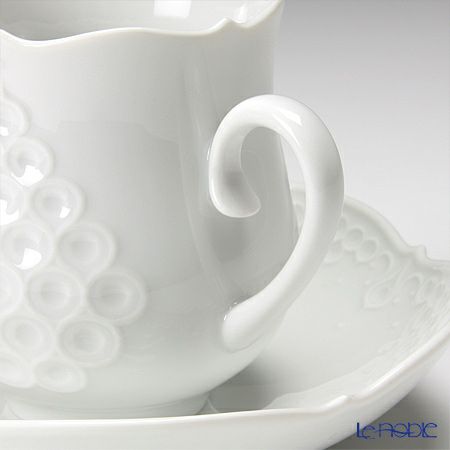 マイセン（Meissen） ホワイトレリーフ 000001／26582 コーヒーカップ＆ソーサー 150ml