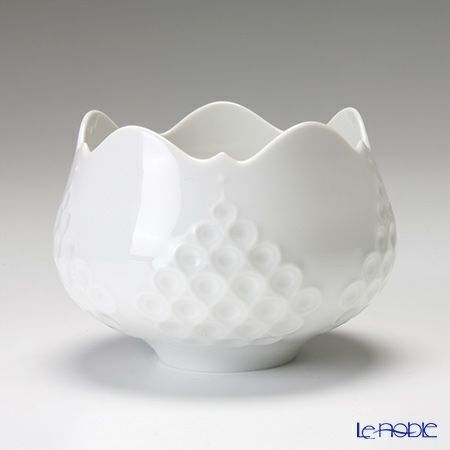 マイセン（Meissen） ホワイトレリーフ 000001／26812 シュガーボウル 高さ7cm／直径9cm