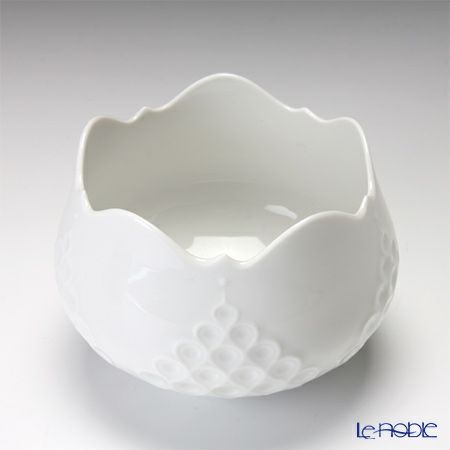 マイセン（Meissen） ホワイトレリーフ 000001／26812 シュガーボウル 高さ7cm／直径9cm