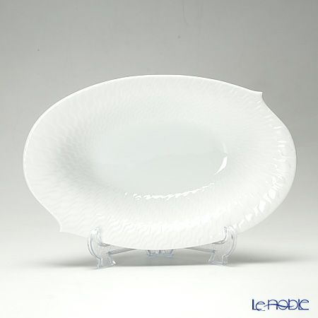 マイセン（Meissen） 波の戯れホワイト 000001／29281 オーバルディッシュ 28cm