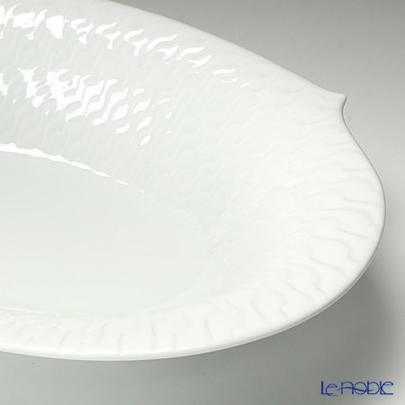 マイセン（Meissen） 波の戯れホワイト 000001／29281 オーバルディッシュ 28cm