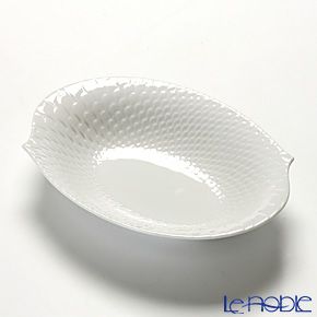 マイセン（Meissen） 波の戯れホワイト 000001／29283 オーバルディッシュ 21.5cm