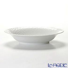 マイセン（Meissen） 波の戯れホワイト 000001／29283 オーバルディッシュ 21.5cm