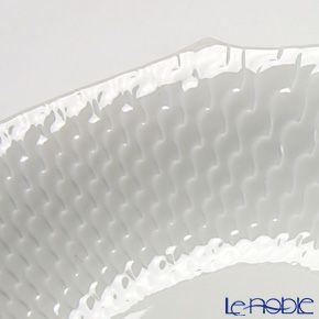 マイセン（Meissen） 波の戯れホワイト 000001／29283 オーバルディッシュ 21.5cm