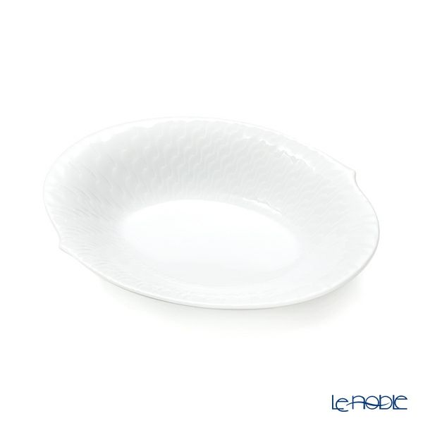 マイセン（Meissen） 波の戯れホワイト 000001／29284 オーバルディッシュ 18cm