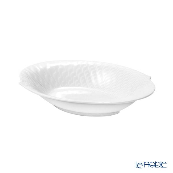 マイセン（Meissen） 波の戯れホワイト 000001／29284 オーバルディッシュ 18cm