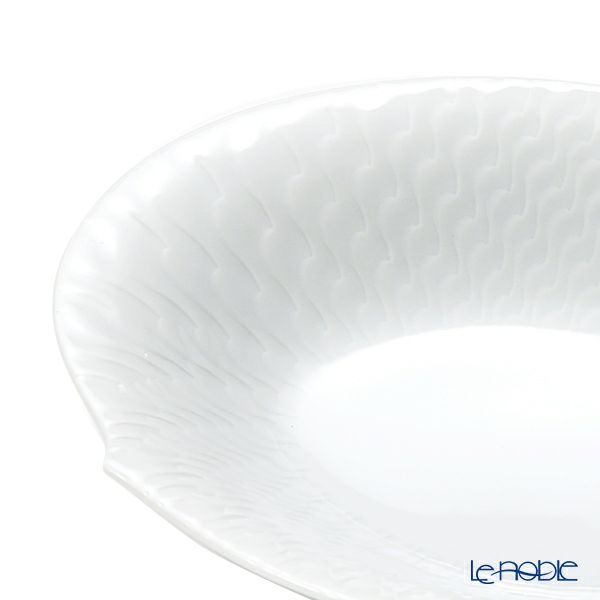マイセン（Meissen） 波の戯れホワイト 000001／29284 オーバルディッシュ 18cm