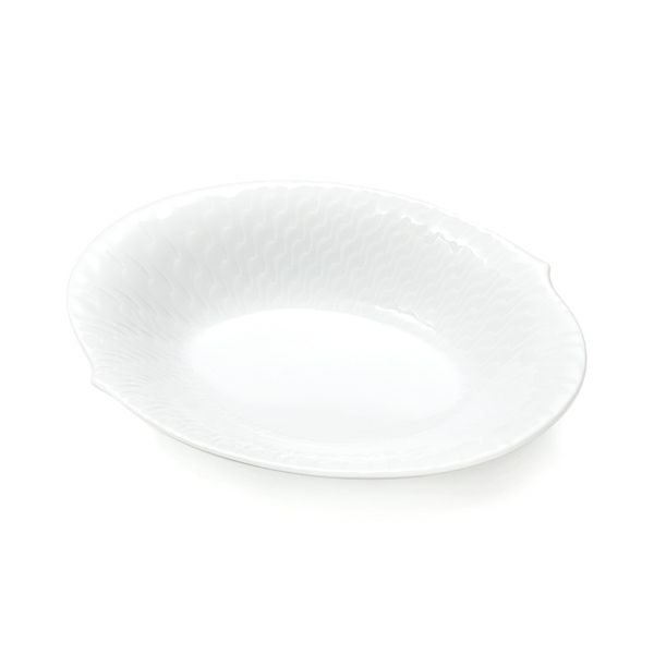 マイセン（Meissen） 波の戯れホワイト 000001／29284 オーバルディッシュ 18cm