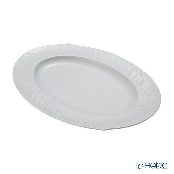 マイセン（Meissen） 波の戯れホワイト 000001／29307 オーバルプラター／楕円皿 35cm