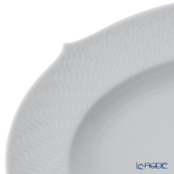 マイセン（Meissen） 波の戯れホワイト 000001／29307 オーバルプラター／楕円皿 35cm