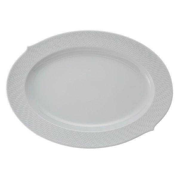 マイセン（Meissen） 波の戯れホワイト 000001／29308 オーバルプラター／楕円皿 39cm