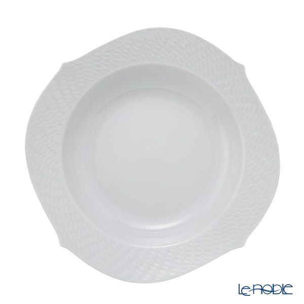 マイセン（Meissen） 波の戯れホワイト 000001／29488 スーププレート 23cm