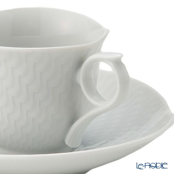 マイセン（Meissen） 波の戯れホワイト 000001／29579 エスプレッソカップ＆ソーサー 100ml