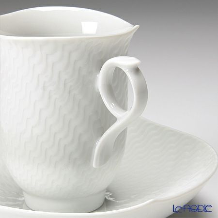 マイセン（Meissen） 波の戯れホワイト 000001／29582 コーヒーカップ＆ソーサー 180ml