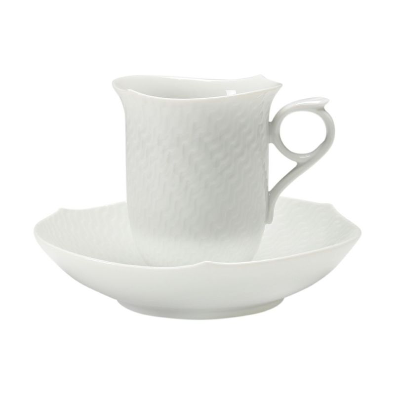 マイセン（Meissen） 波の戯れホワイト 000001／29582 コーヒーカップ＆ソーサー 180ml