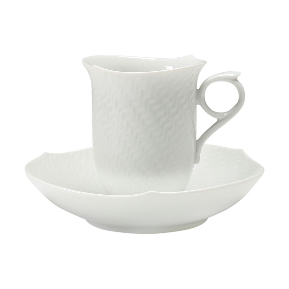 マイセン（Meissen） 波の戯れホワイト 000001／29582 コーヒーカップ＆ソーサー 180ml