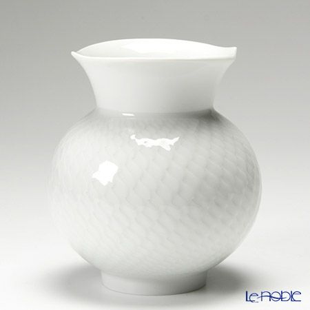 マイセン（Meissen） 波の戯れホワイト 000001／50142 ベース（花瓶） 13.5cm