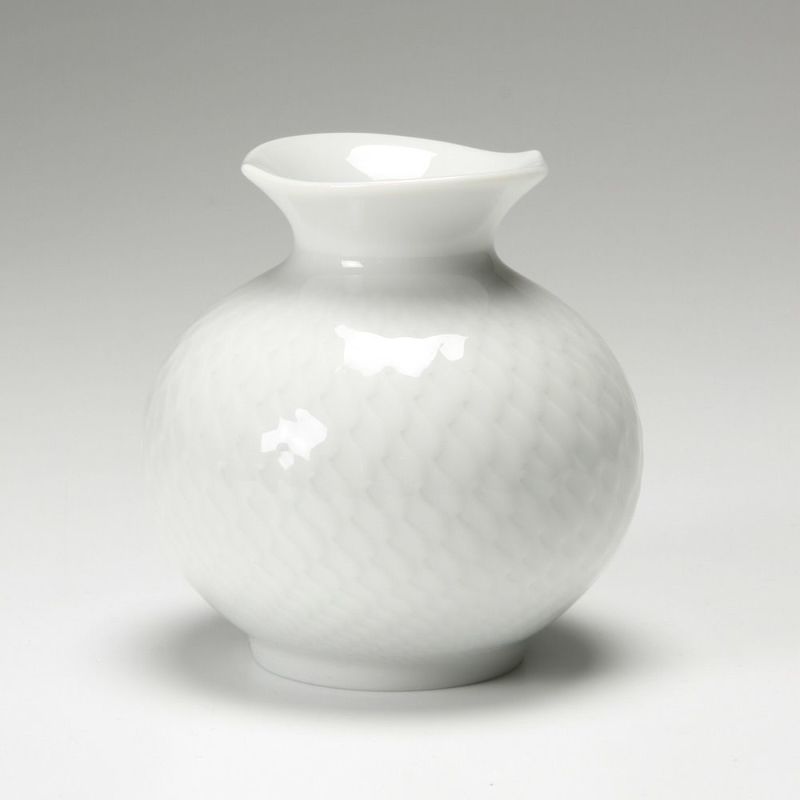 マイセン（Meissen） 波の戯れホワイト 000001／50143 ベース（花瓶） 9cm
