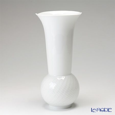 マイセン（Meissen） 波の戯れホワイト 000001／50310 ベース（花瓶） 30cm