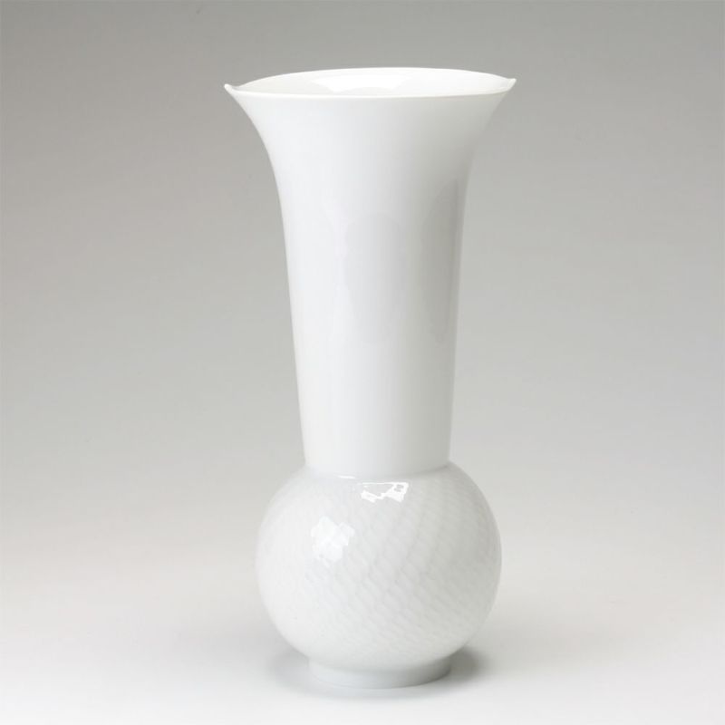マイセン（Meissen） 波の戯れホワイト 000001／50310 ベース（花瓶） 30cm
