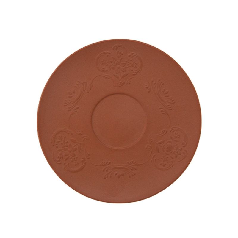 マイセン（Meissen） ビスク歴代レリーフ 000002／85668 湯のみ用ティーソーサー 1987年発表 ロカイユ模様