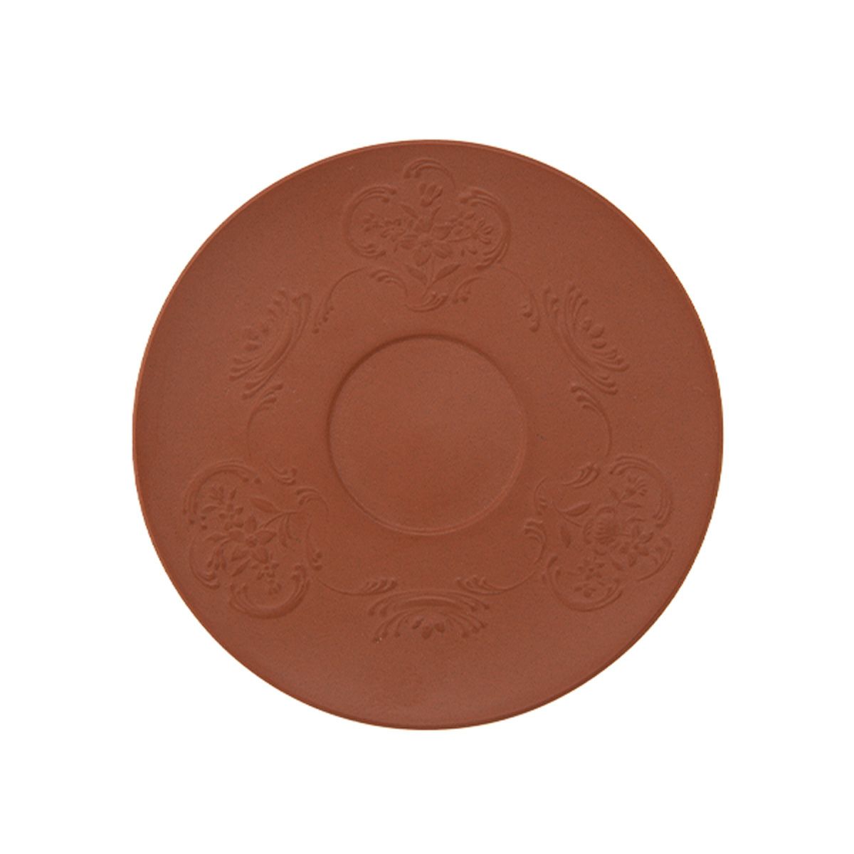 マイセン（Meissen） ビスク歴代レリーフ 000002／85668 湯のみ用ティーソーサー 1987年発表 ロカイユ模様