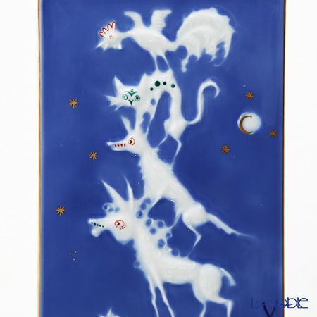 マイセン（Meissen） 陶板 青のメルヘン 930005／9p331 ブレーメンの音楽隊 13.5×7cm（額無）