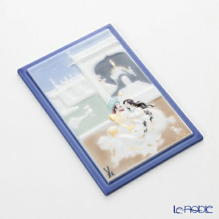 マイセン（Meissen） 陶板 千夜一夜 930013／9p314 くつろぐ王様と王妃 15×10cm