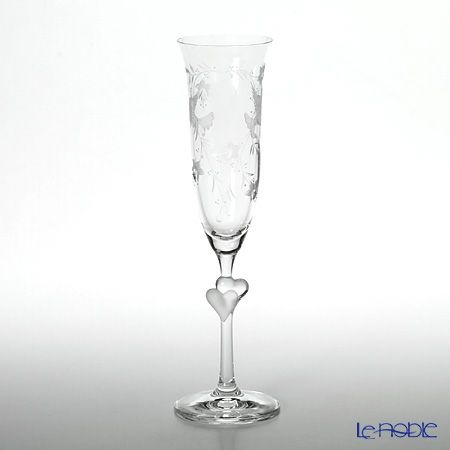 マイセン（Meissen） マイセンクリスタル ハート シャンパン 24.2cm（サテン） ペア