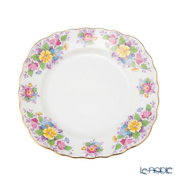 【1点限り】英国ヴィンテージ コルクラフ イエローフラワーブーケ 金彩 トリオセット