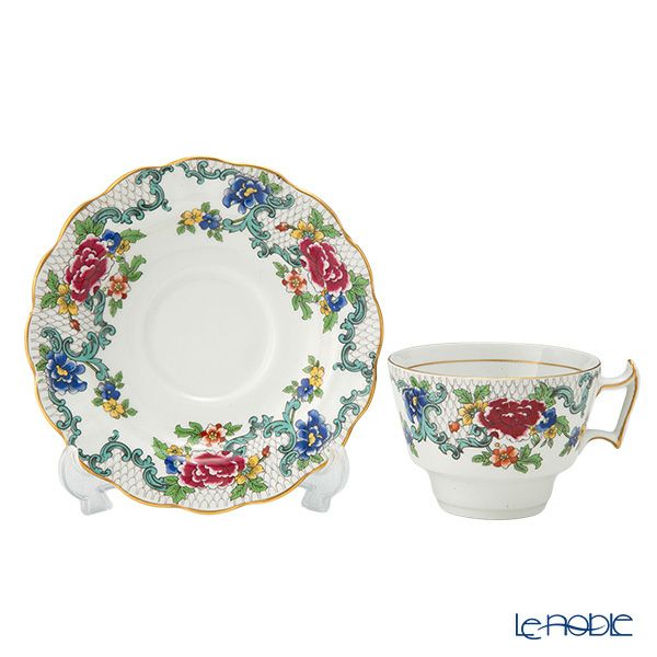 【1点限り】英国ヴィンテージ ブース フローラドラ 金彩 トリオセット