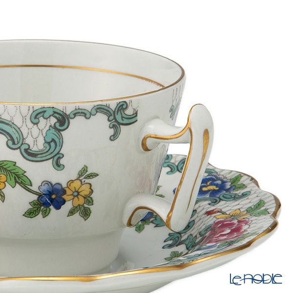 【1点限り】英国ヴィンテージ ブース フローラドラ 金彩 トリオセット